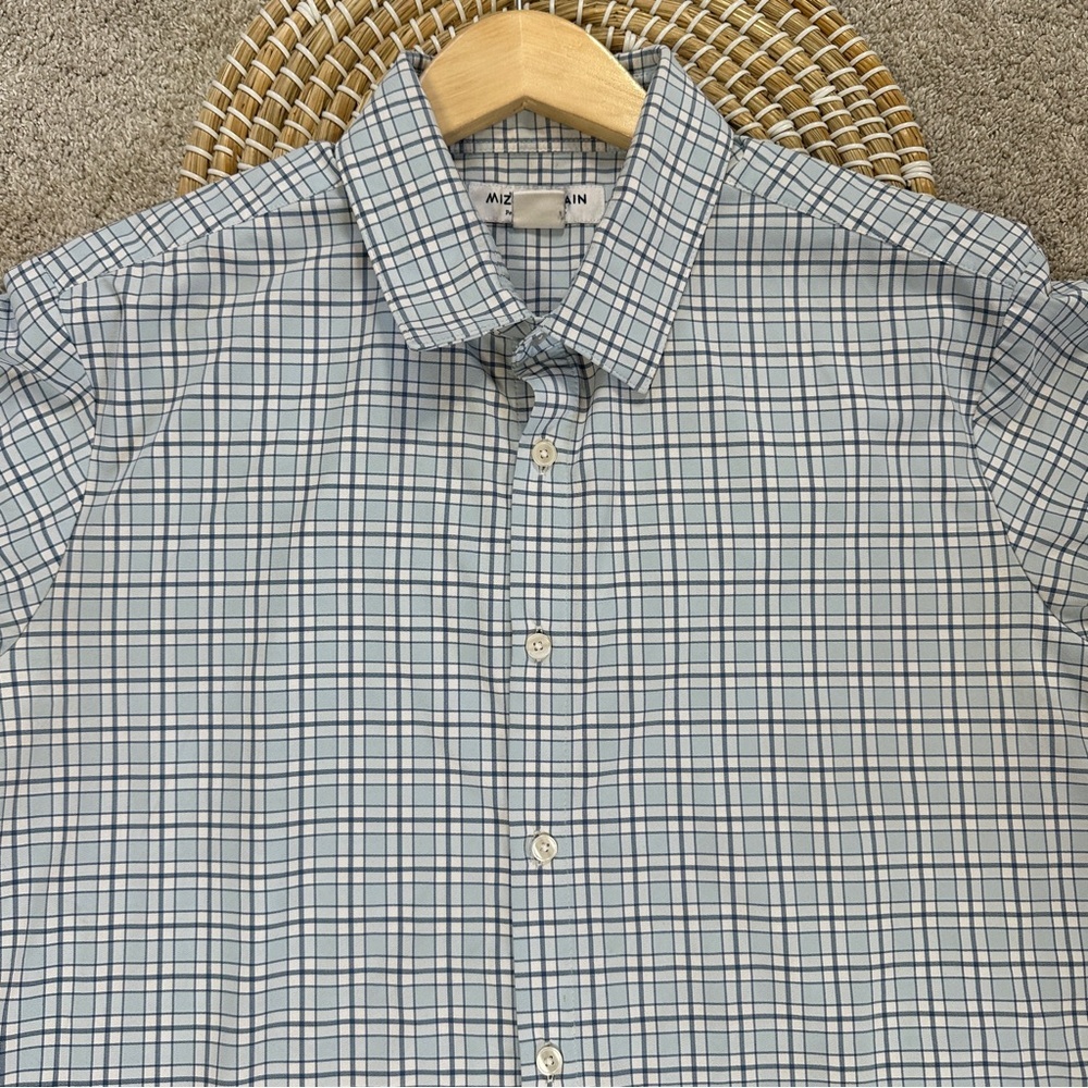 Mizzen+Main Men’s Performance Lightweight Leeward Dress Shirt Longsleeve Blue L - Picture 3 of 16